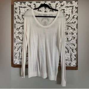 Calvin Klein Jeans White Crew Neck Sweater Relaxed Fit